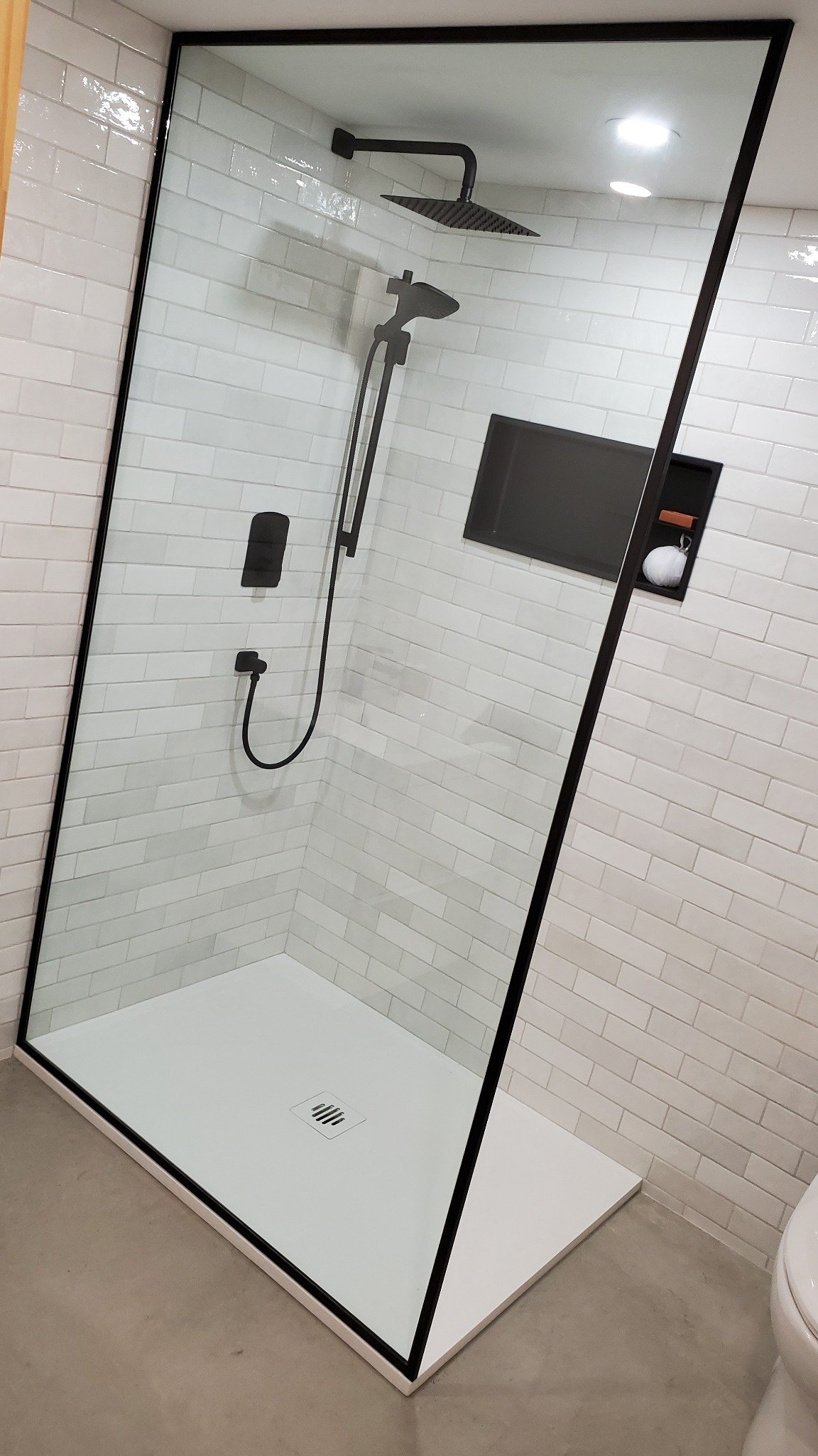Douche de verre